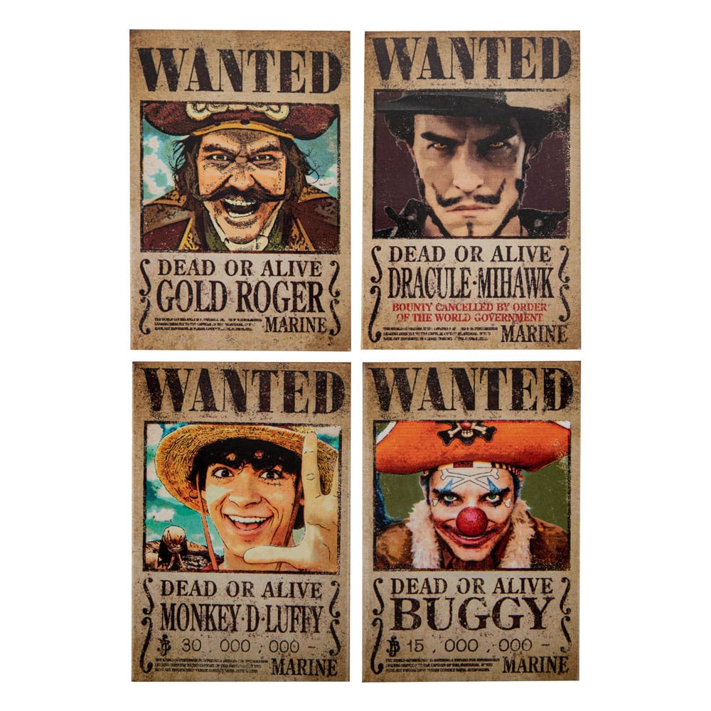 One Piece - Magnet - 4-Pack Wanted (Cinereplicas)