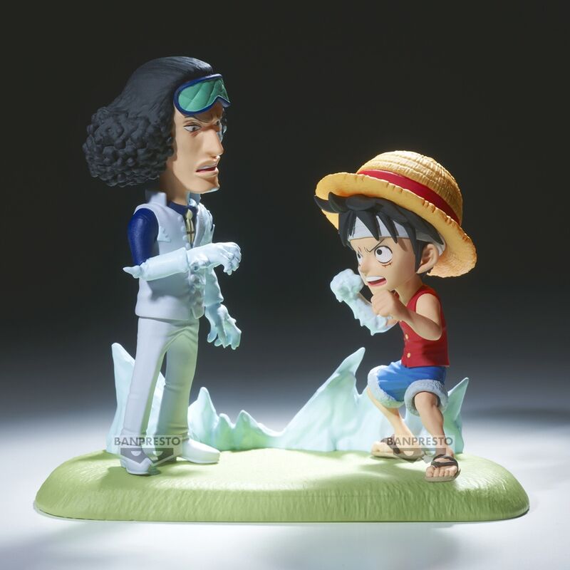 One Piece - Monkey D. Ruffy vs Kuzan (Aokiji) - WCF Log Stories Figur (Banpresto)