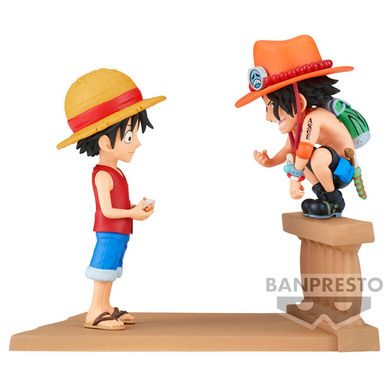 One Piece - Monkey D. Ruffy & Portgas D. ACE - WCF Log Stories figure (Banpresto)