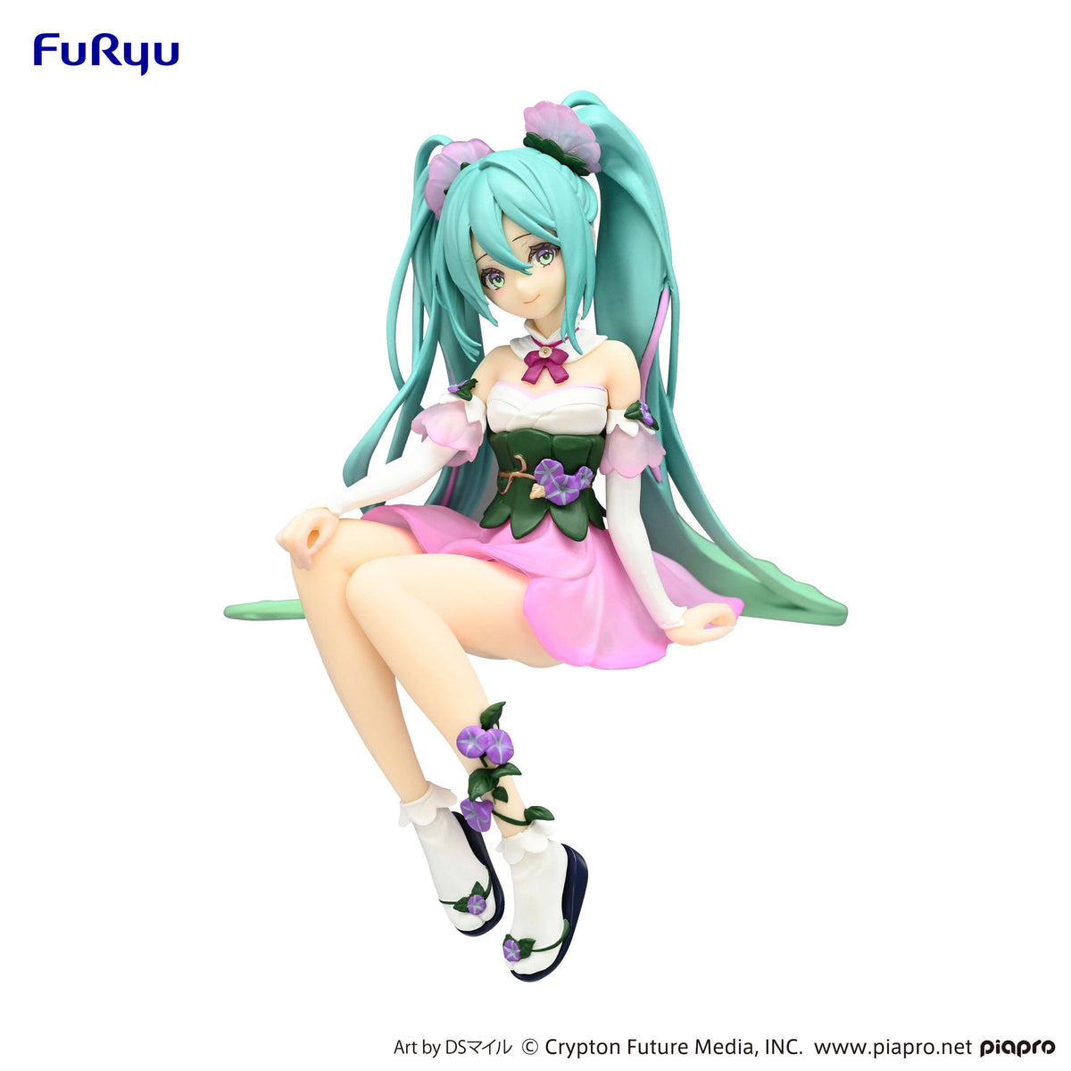 Hatsune Miku - Flower Fairy Morning Glory - Pink Color Noodle Stopper figure (Furyu)