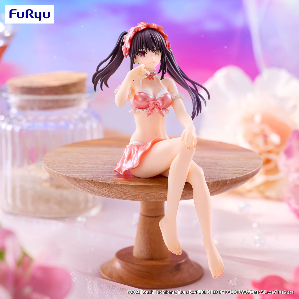 Date A Live V - Kurumi Tokisaki - Swimsuit Pastel Red Color Noodle Stopper Figur (Furyu)