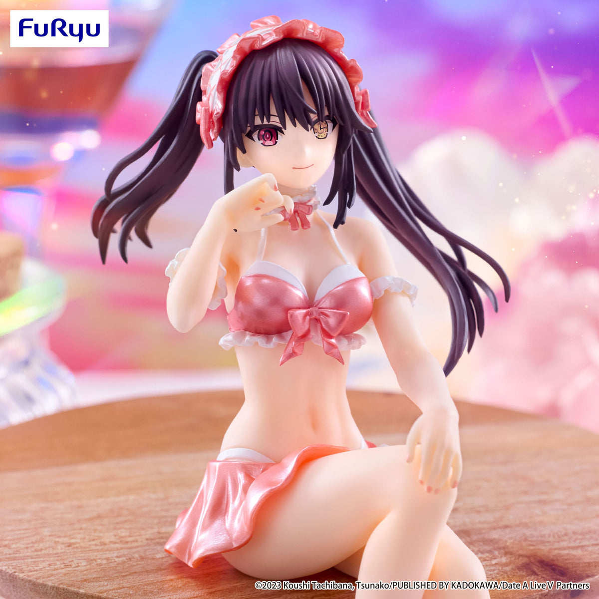 Date A Live V - Kurumi Tokisaki - Swimsuit Pastel Red Color Noodle Stopper Figur (Furyu)