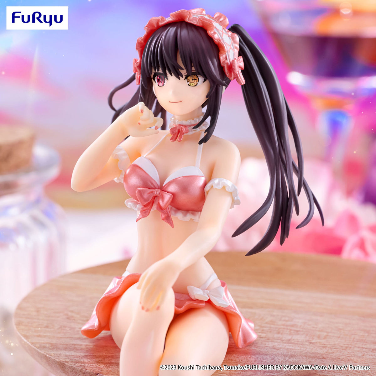 Date A Live V - Kurumi Tokisaki - Swimsuit Pastel Red Color Noodle Stopper Figur (Furyu)