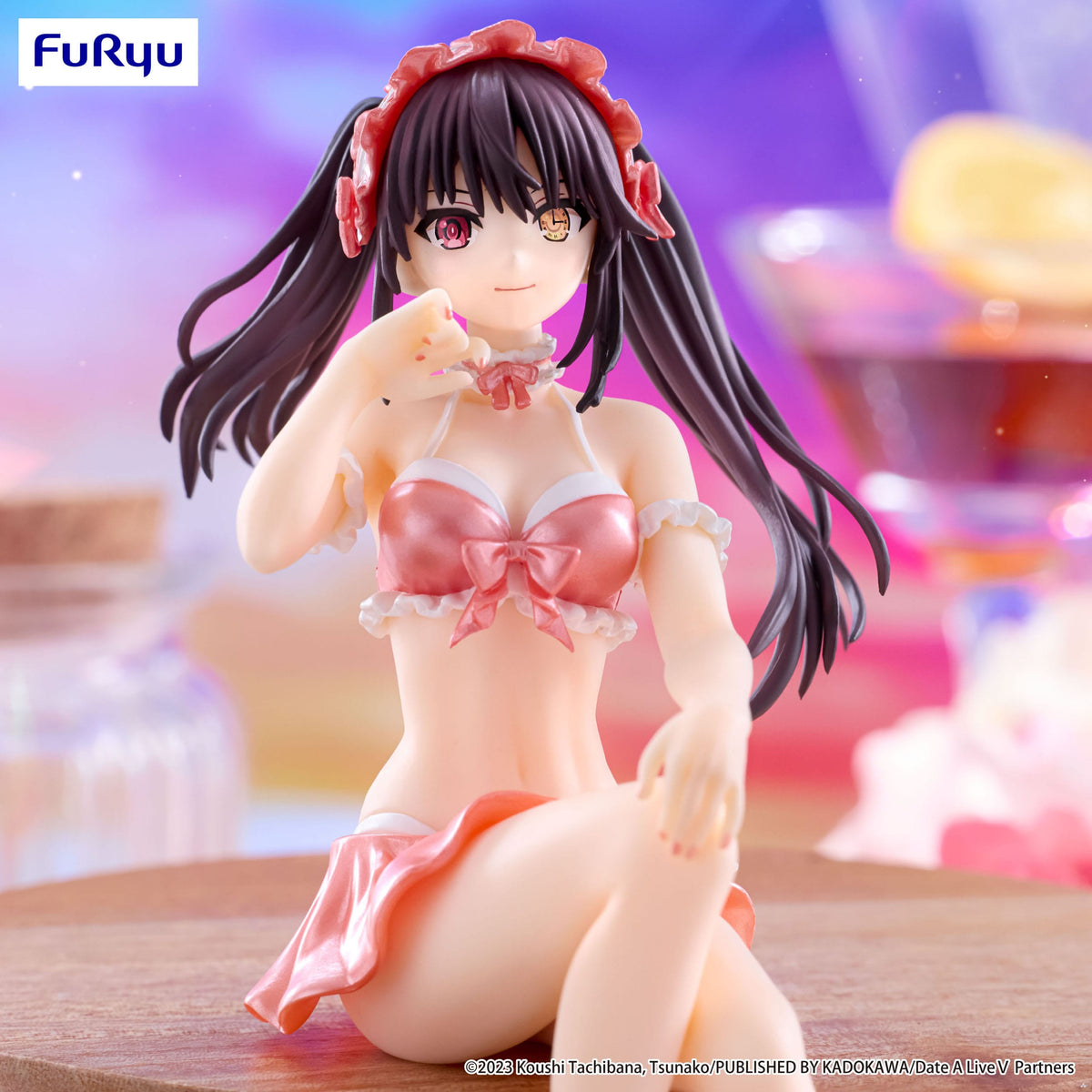 Date A Live V - Kurumi Tokisaki - Swimsuit Pastel Red Color Noodle Stopper Figur (Furyu)