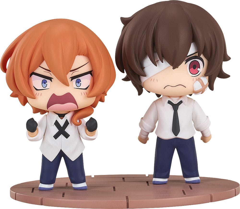 Bungo Stray Dogs Wan! - Osamu Dazai & Chuya Nakahara- Fourteen-Year-Old Chibi figures (Good smile company)