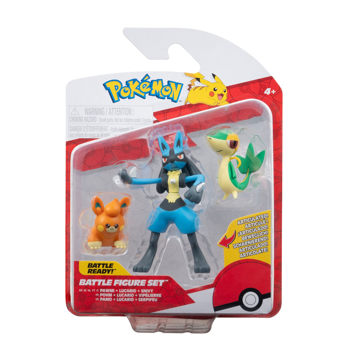 Pokémon - Serpifeu, Pamo & Lucario - Battle Figuren 3er-Pack (Jazwares)