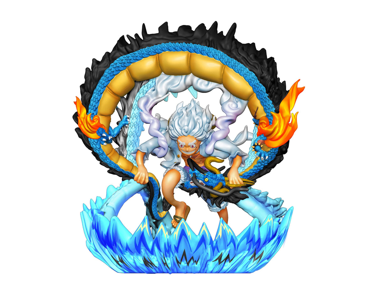 One Piece - Monkey D. Luffy - Gear 5 Special Set - Logbox Re Birth - Petitrama Series Mini-figures (Megahouse)