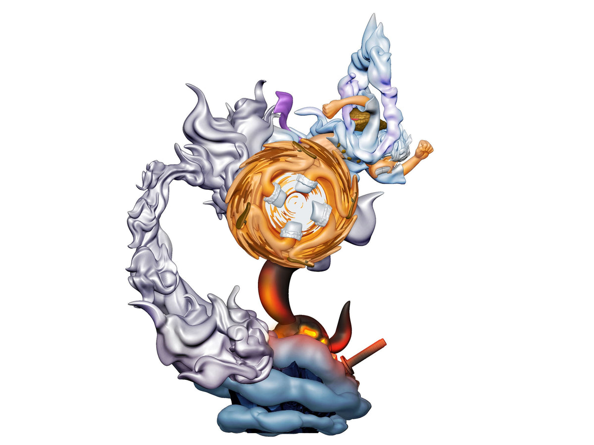 One Piece - Monkey D. Luffy - Gear 5 Special Set - Logbox Re Birth - Petitrama Series Mini-figures (Megahouse)