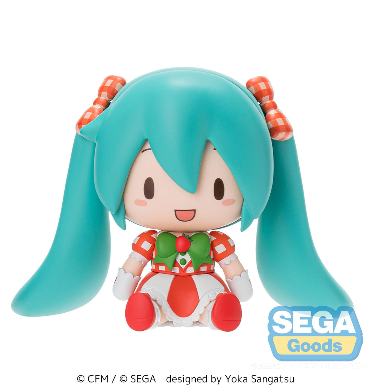 Hatsune Miku - Miku x Love and Berry Dress Up and Dance! - Lovely Strawberry - Fuwa Petit Chibi Figur (SEGA)