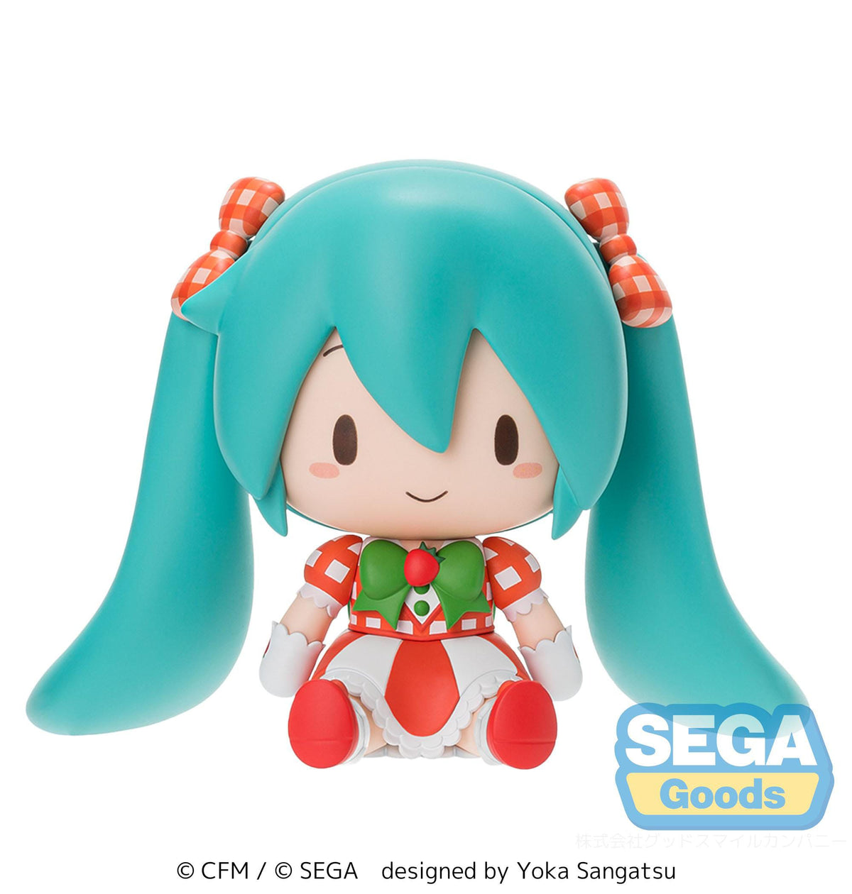 Hatsune Miku - Miku x Love and Berry Dress Up and Dance! - Lovely Strawberry - Fuwa Petit Chibi Figur (SEGA)