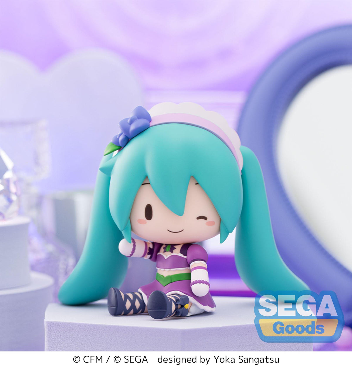 Hatsune Miku - Miku x Love and Berry Dress Up and Dance! - Sparkly Purple - Fuwa Petit Chibi Figur (SEGA)