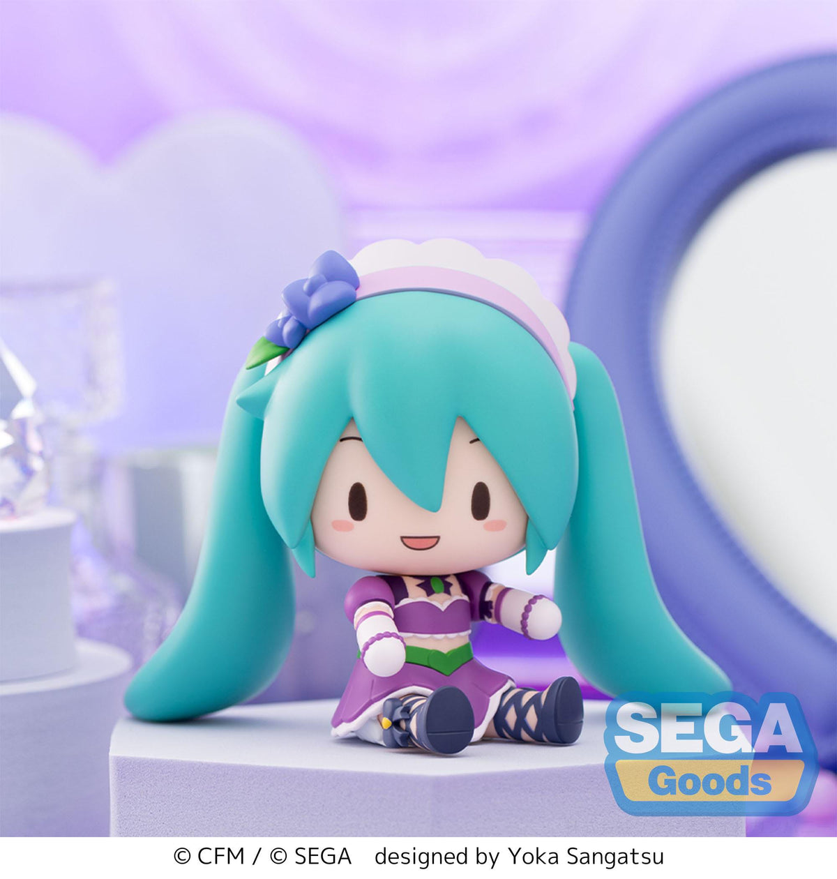 Hatsune Miku - Miku x Love and Berry Dress Up and Dance! - Sparkly Purple - Fuwa Petit Chibi Figur (SEGA)