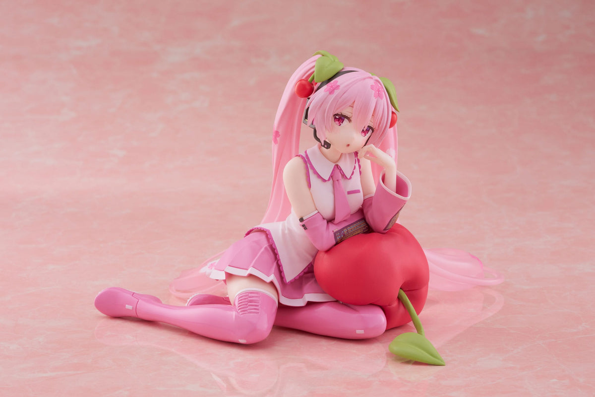 Hatsune Miku - Sakura Miku - Cherry Cushion Desktop Cute Figur (Taito)