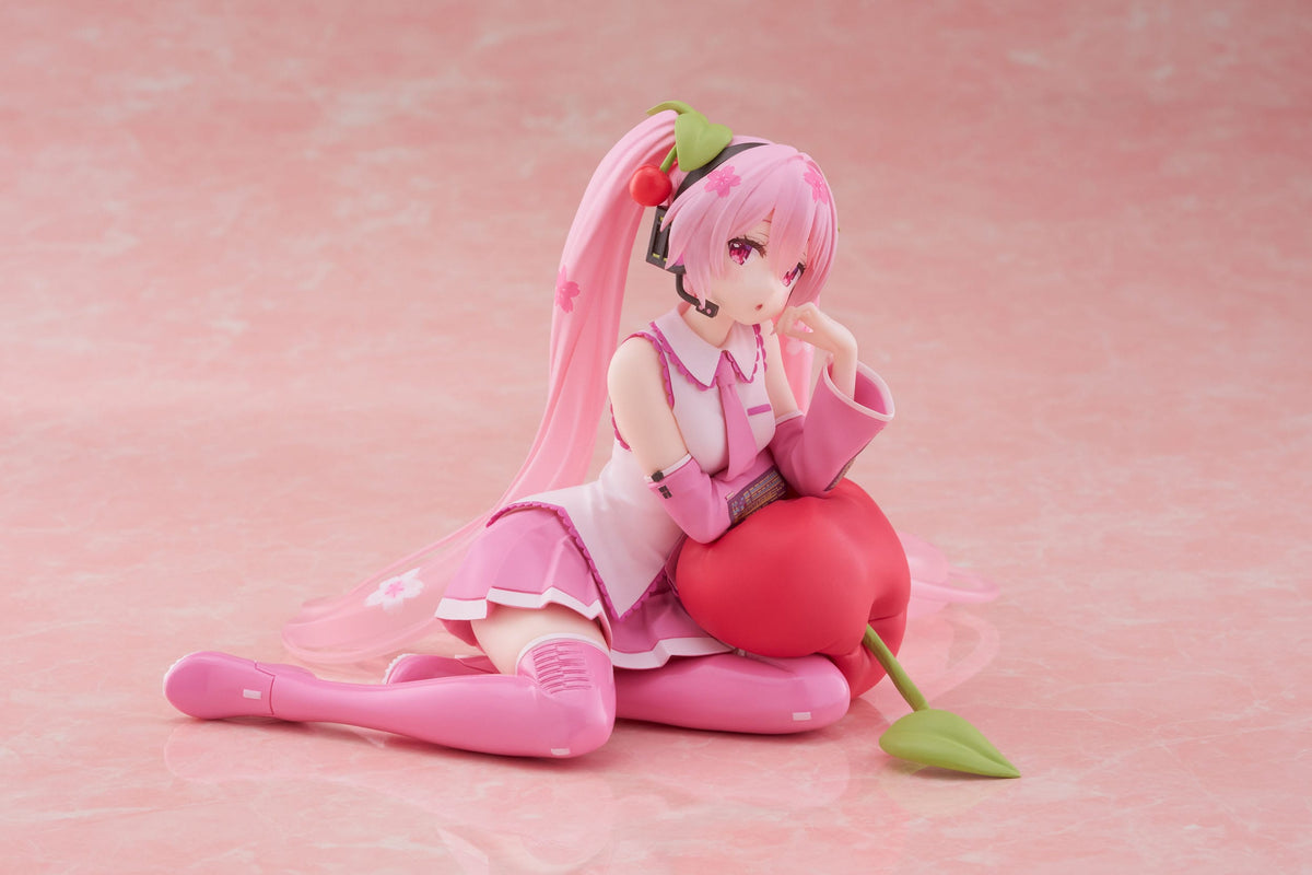 Hatsune Miku - Sakura Miku - Cherry Cushion Desktop Cute Figur (Taito)