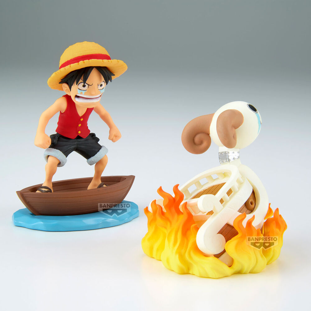 One Piece - Ruffy & Going Merry - Log Stories Figur (Banpresto)