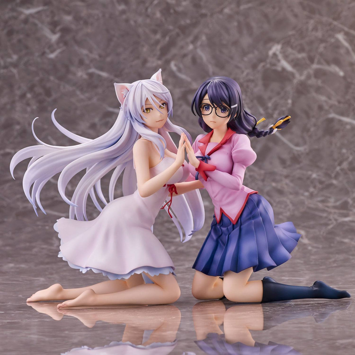 Nekomonogatari - Tsubasa Hanekawa & Black Hanekawa - Figuren Set (Union Creative) (re-run)