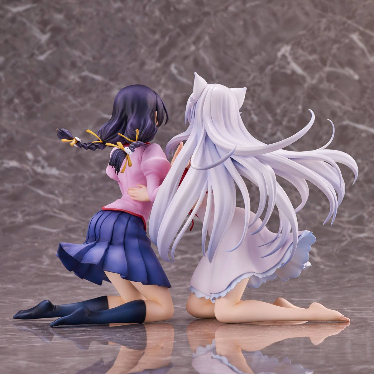 Nekomonogatari - Tsubasa Hanekawa & Black Hanekawa - Figuren Set (Union Creative) (re-run)