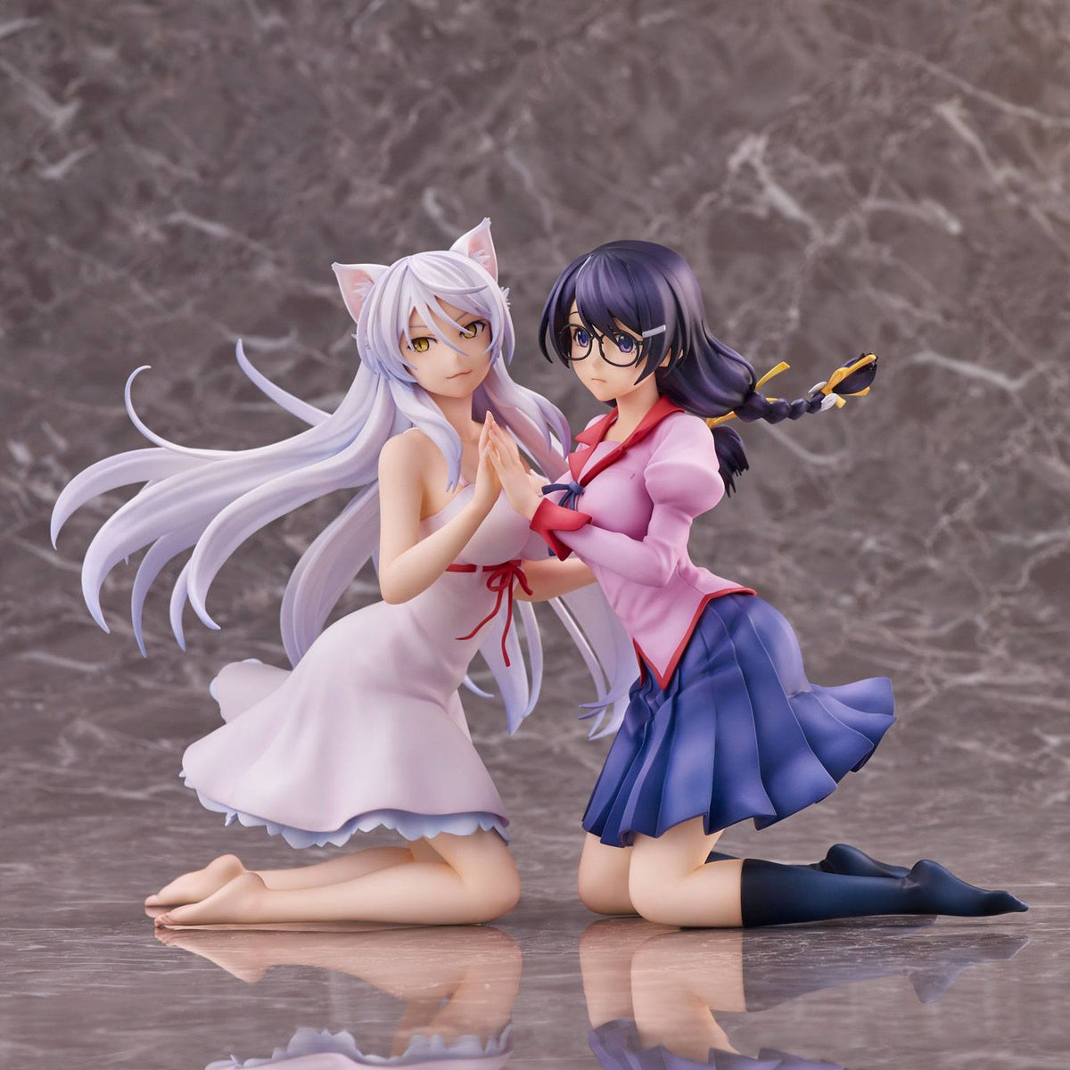 Nekomonogatari - Tsubasa Hanekawa & Black Hanekawa - Figuren Set (Union Creative) (re-run)