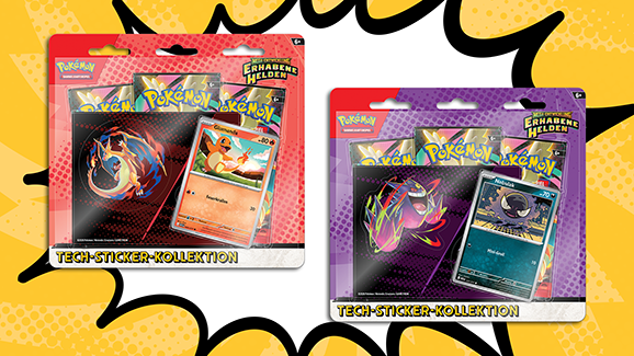 Pokémon - Mega-Entwicklung - Nebulak & Glumanda - Erhabene Helden Tech-Sticker-Kollektion Set (deutsch)