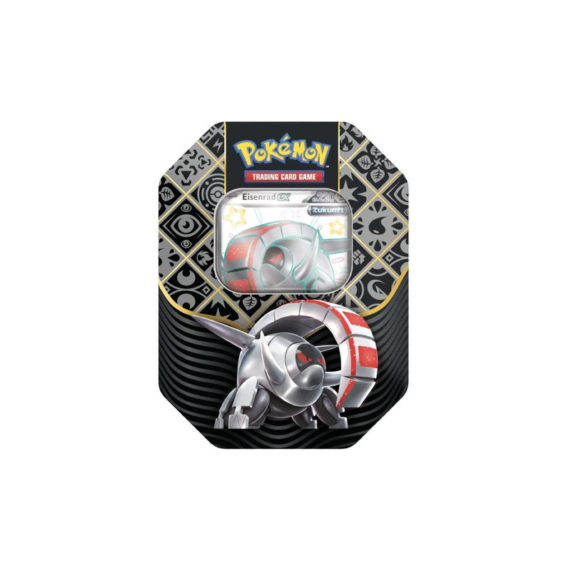 Pokemon - Karmesin & Purpur Paldeas Fates - Tin Box - Shilling Eisenrad Ex (German)