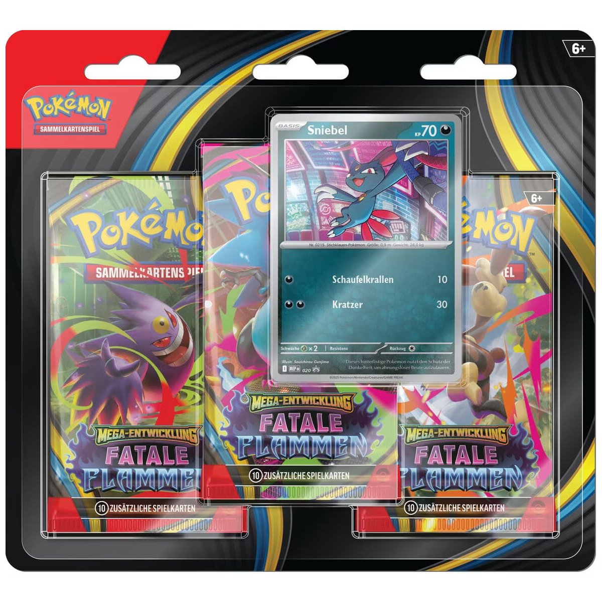 Pokémon - Fatale Flammen - 3-Pack Blister - Sniebel & Snibunna Set (deutsch)