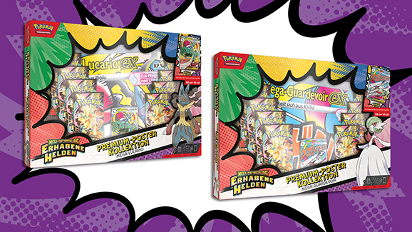 Pokémon - Mega-Entwicklung - Erhabene Helden - Mega-Lucario-EX & Mega-Guardevoir-EX Premium Poster Kollektion Set (deutsch)