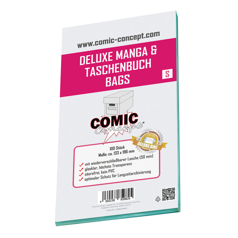 Comic Concept - Deluxe Manga Bags - Größe S (133 x 196 mm) 100 Stück