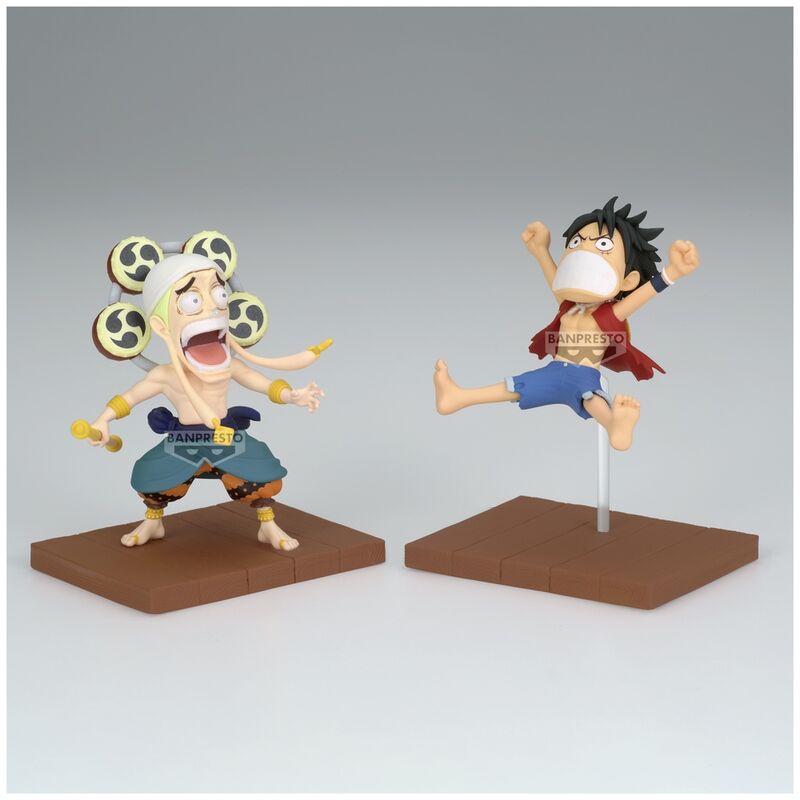 One Piece - Monkey D. Ruffy & Enel - Mondo da collezione figura (Banpresto)