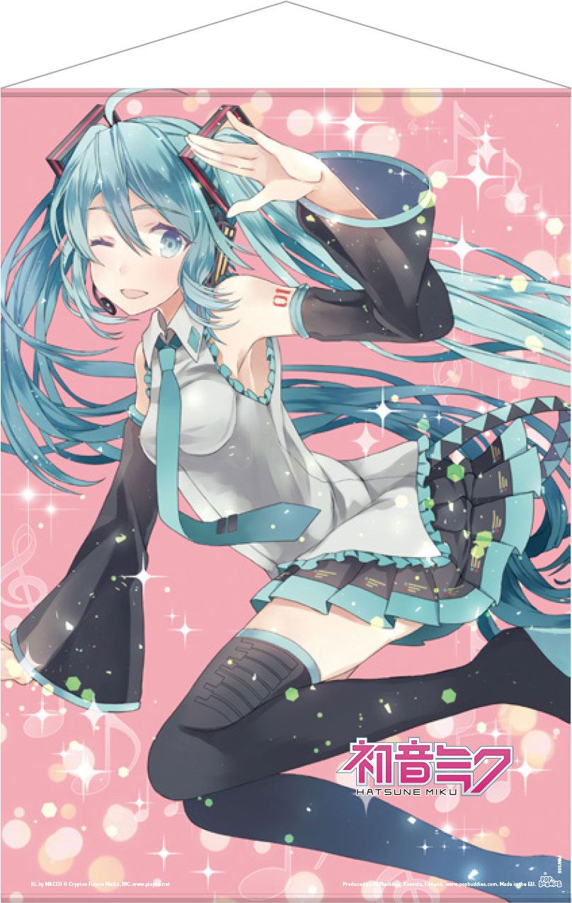 Hatsune Miku - Wandrolle - Pink Glitter Miku (Pop Buddies)