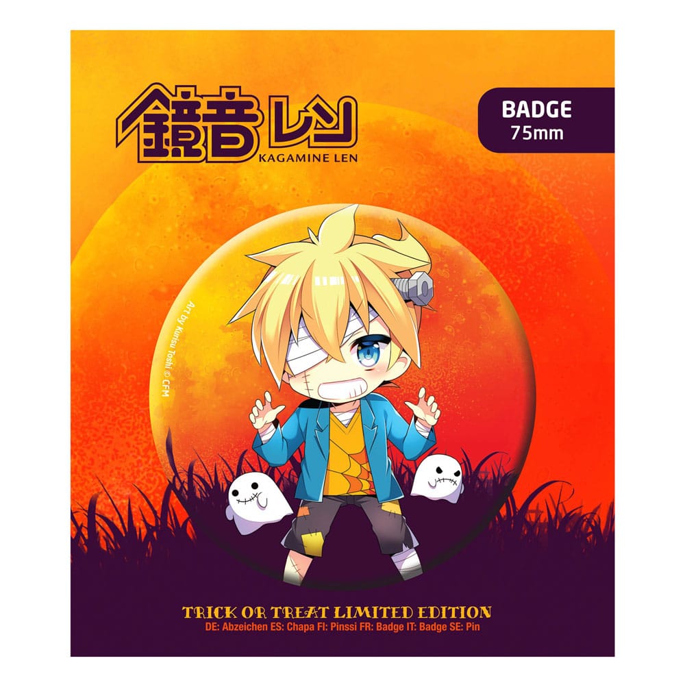 Kagamine Len - Badge - Halloween Limited Edition (Pop Buddies)