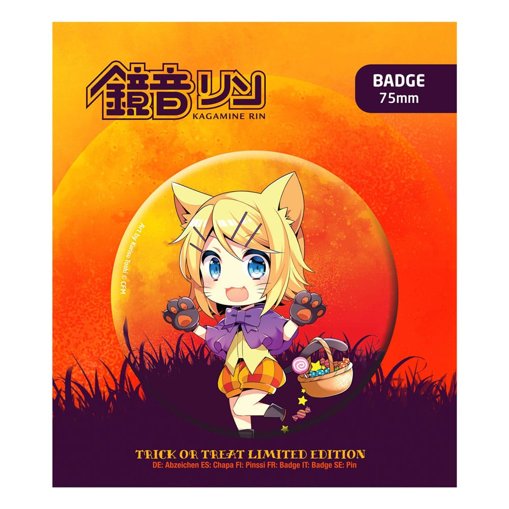 Kagamine Rin - Badge à épingler - Edition limitée Halloween (Pop Buddies)