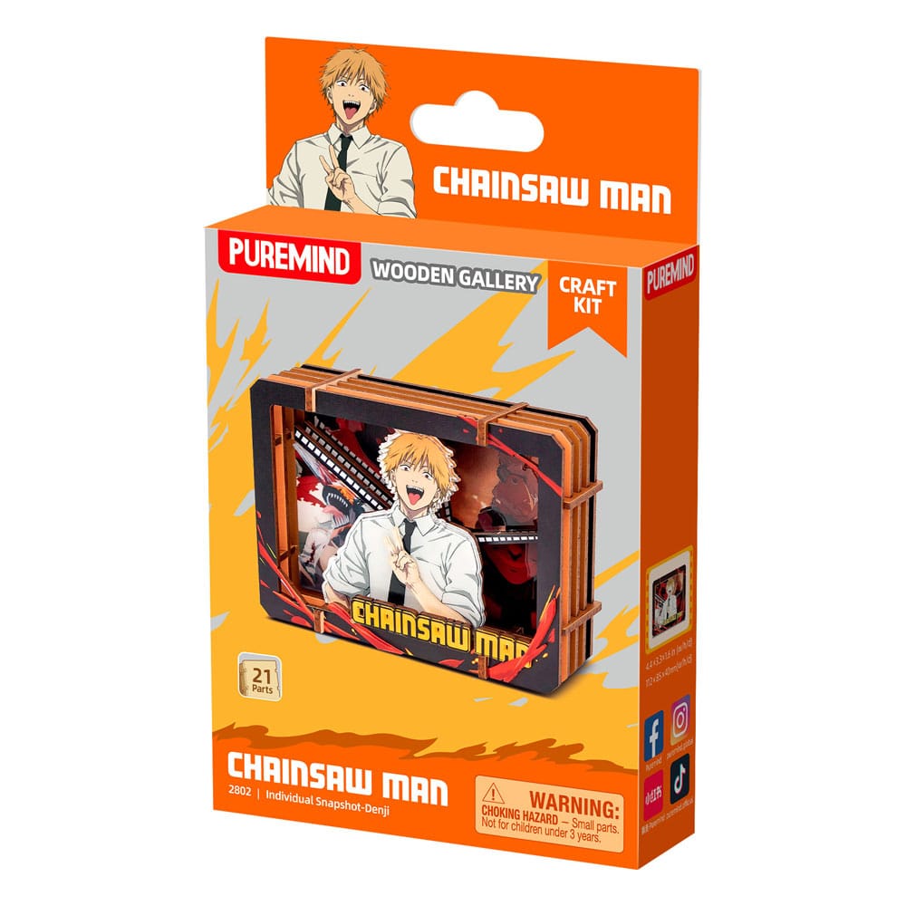 Chainsaw Man - Modellbausatz - Wooden Gallery (S) - Denji (Puremind)