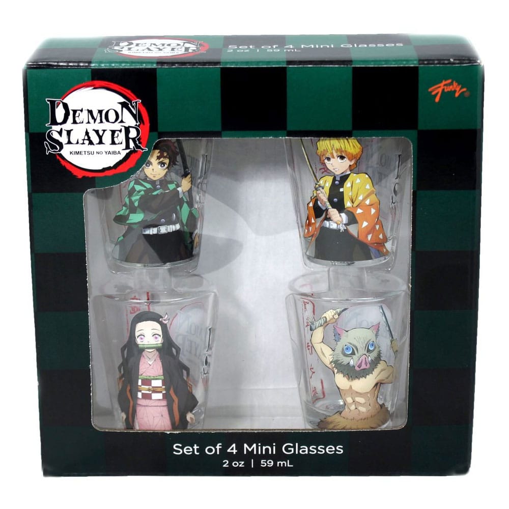 Demon Slayer - Schnapsgläser 4er-Pack - Gruppe (Just Funky)