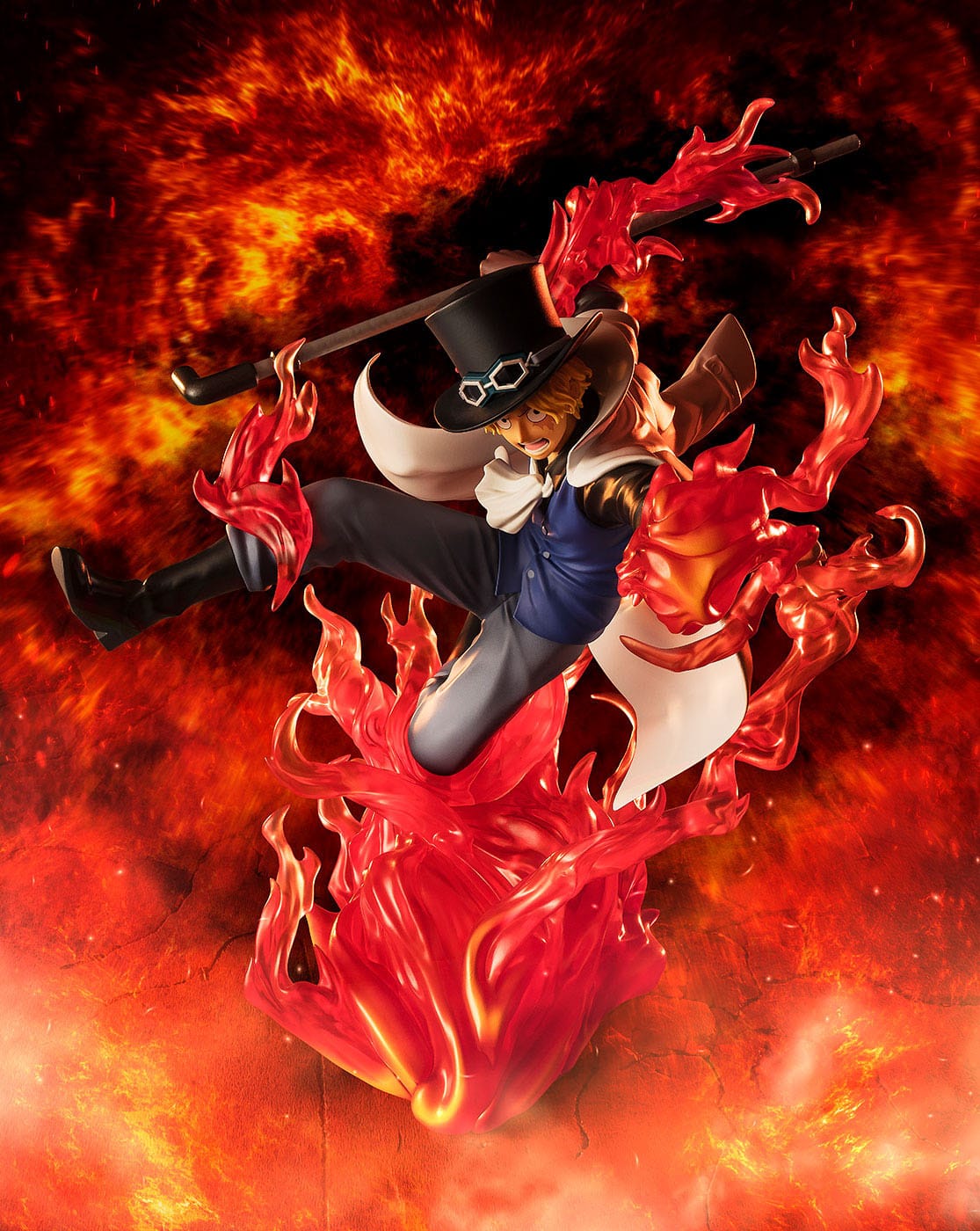 One Piece - Sabo - Pugno di fuoco controllo della torre - FiguartsZero Extra Battle figura (Bandai)