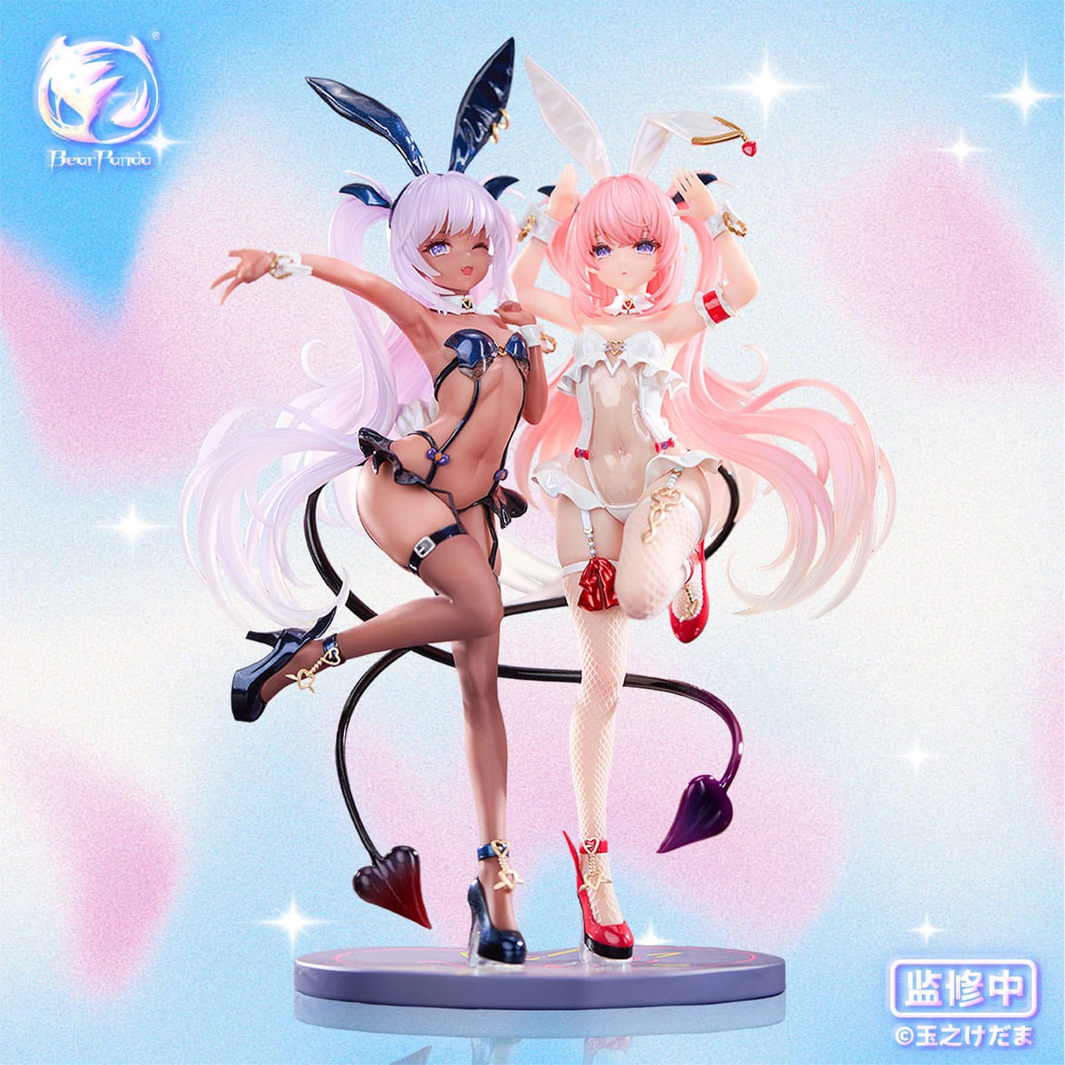 Origineel karakter - Rurumu & Kuromu (Lulumu & Kulomu) - door Tamano Kedama - Figuur 1/6 Set van 2 (Beer Panda)