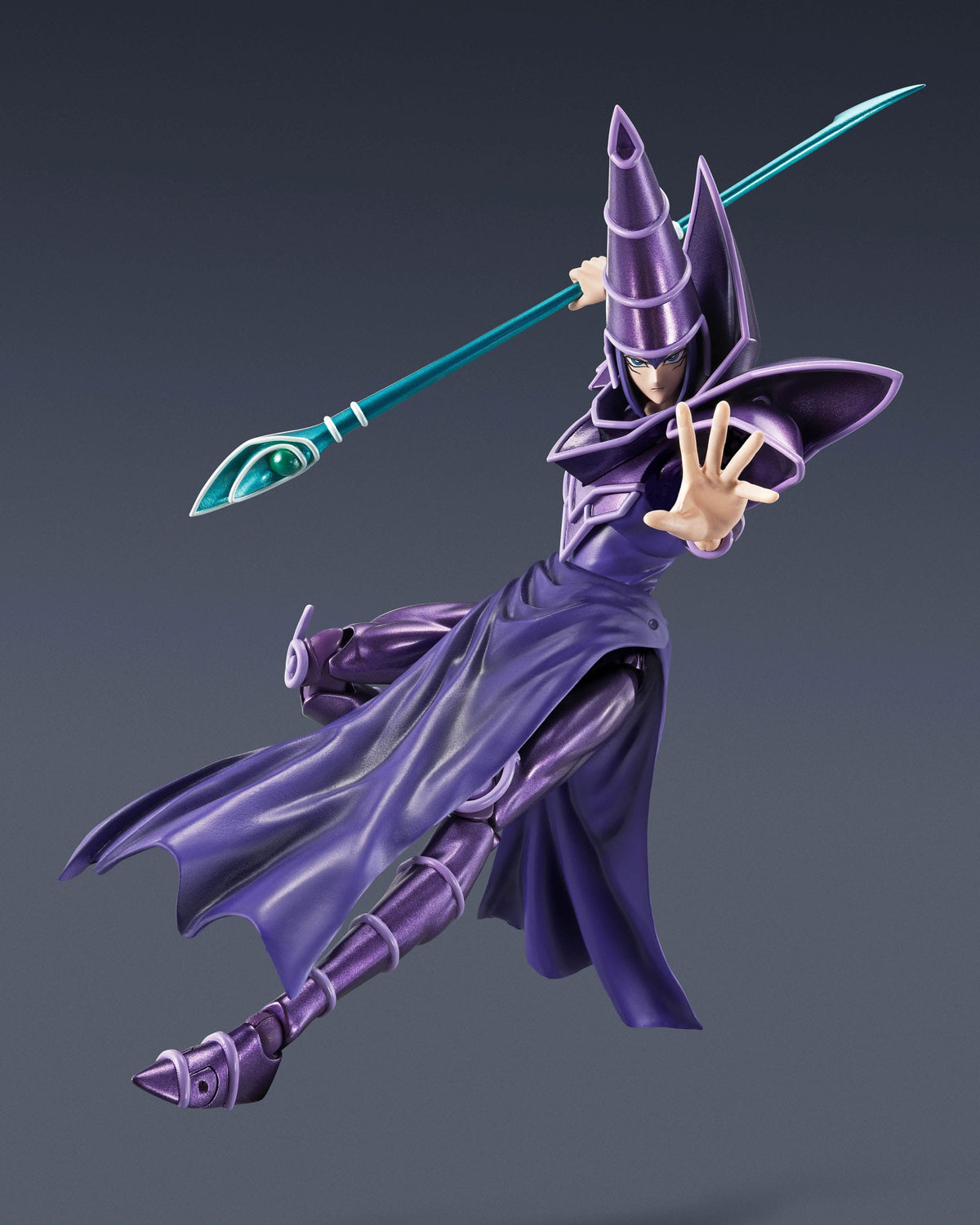 Yu-Gi-Oh! - Schwarzer/Dunkler Magier (Dark Magician) - S.H. MonsterArts Action Figur (Bandai)