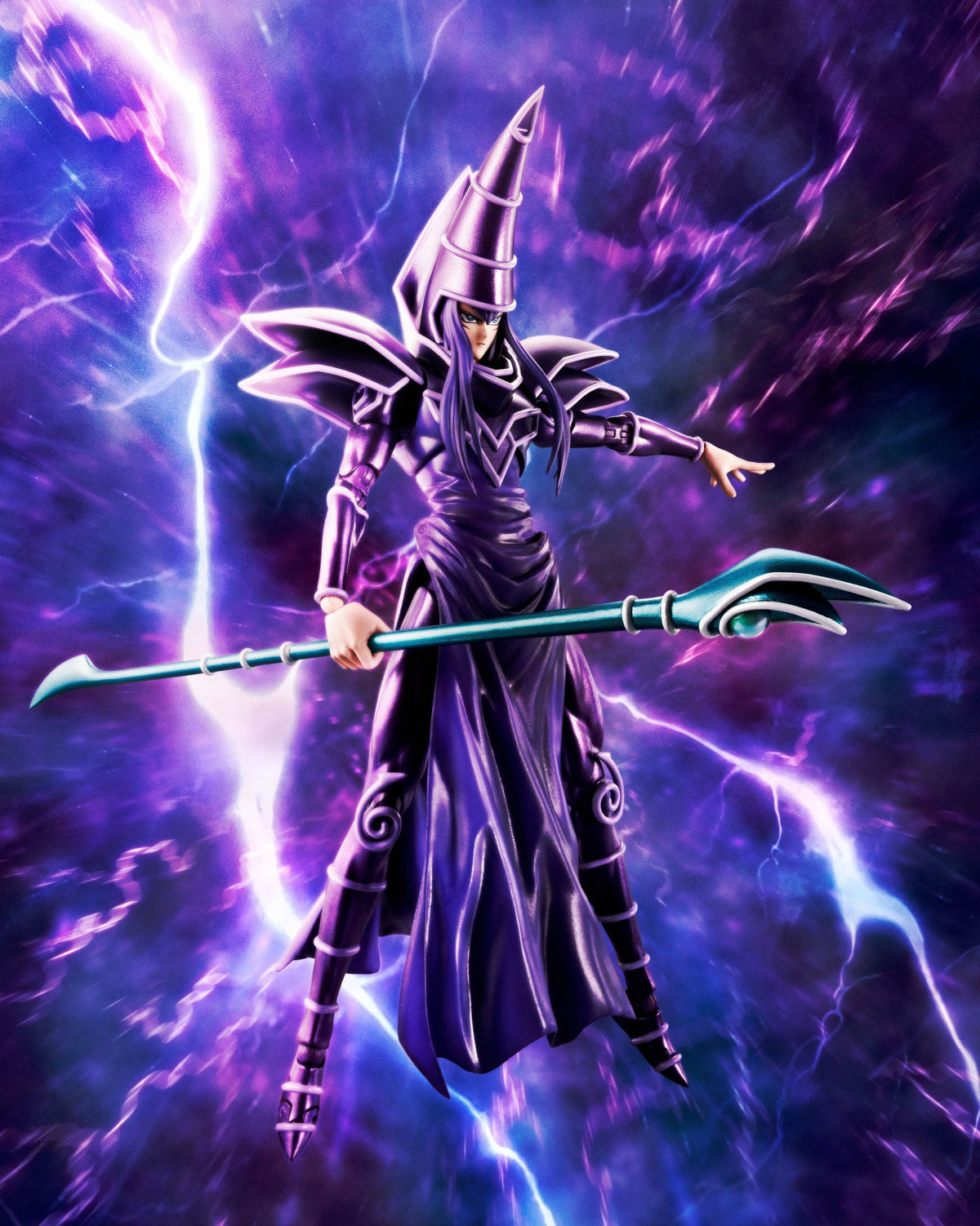 Yu-Gi-Oh! - Schwarzer/Dunkler Magier (Dark Magician) - S.H. MonsterArts Action Figur (Bandai)