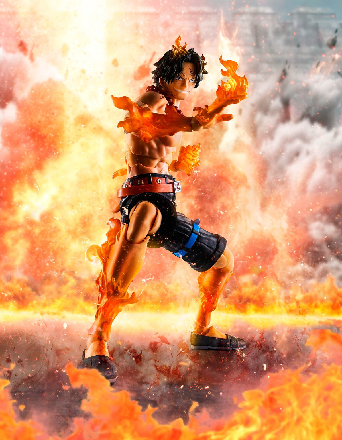 One Piece - Portgas D. Ace - Marineford S.H. Figuarts Figur (Bandai)