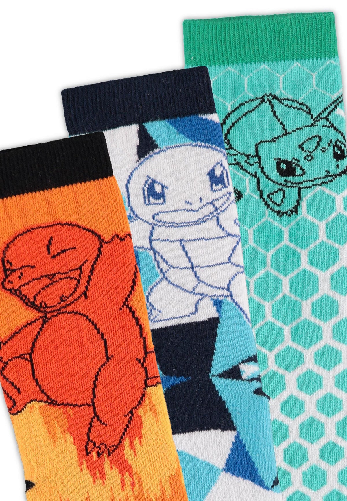 Pokemon - socks - crew - 3 -pack - size 43-46 (difuzed)