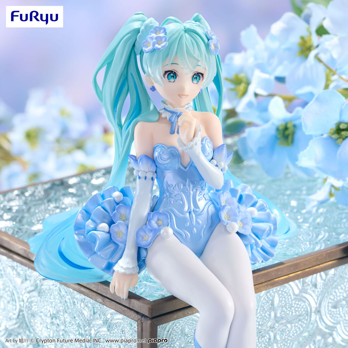 Hatsune Miku - Blauwe Bloemenfee Nemophila - Noodle Stopper Figuur (Furyu)