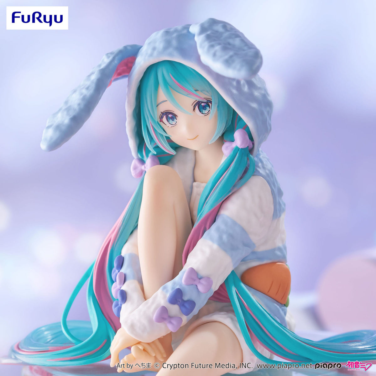 Hatsune Miku - Rabbit Ear Hood Pajama - Blue Color Noodle Stopper Figur (Furyu)