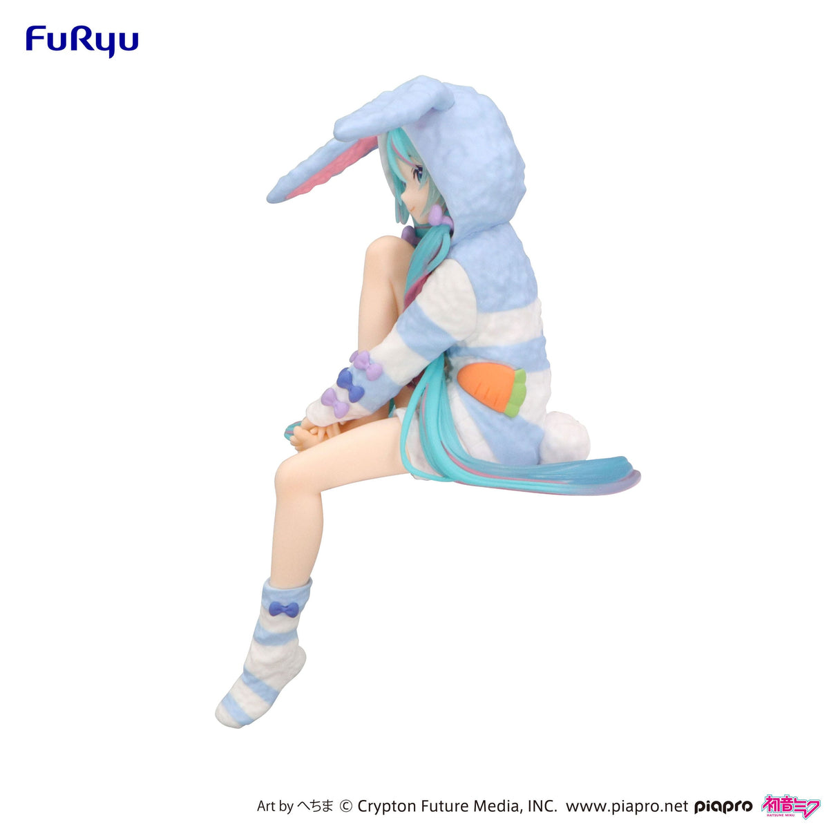 Hatsune Miku - Rabbit Ear Hood Pajama - Blue Color Noodle Stopper Figur (Furyu)