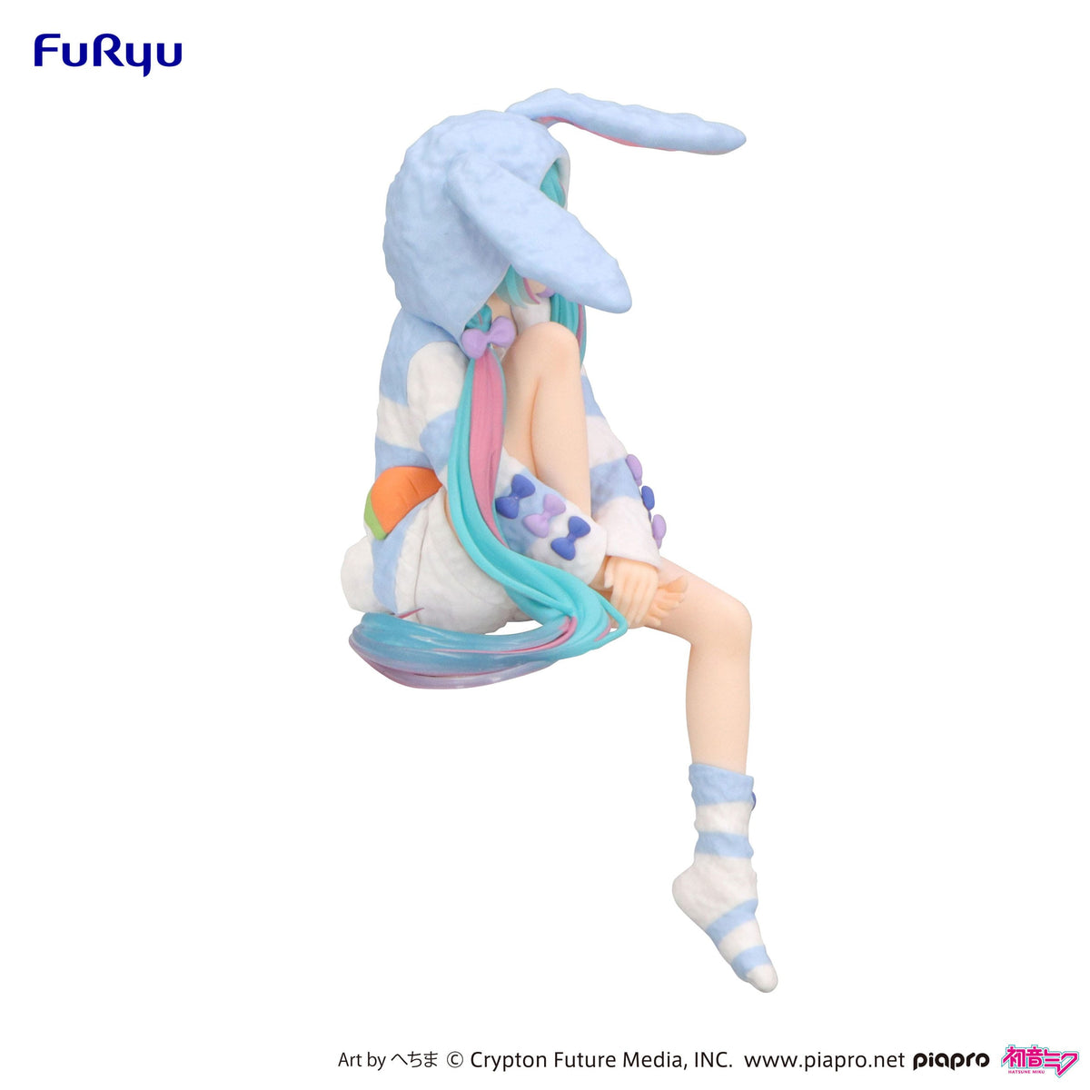 Hatsune Miku - Rabbit Ear Hood Pajama - Blue Color Noodle Stopper figure (Furyu)