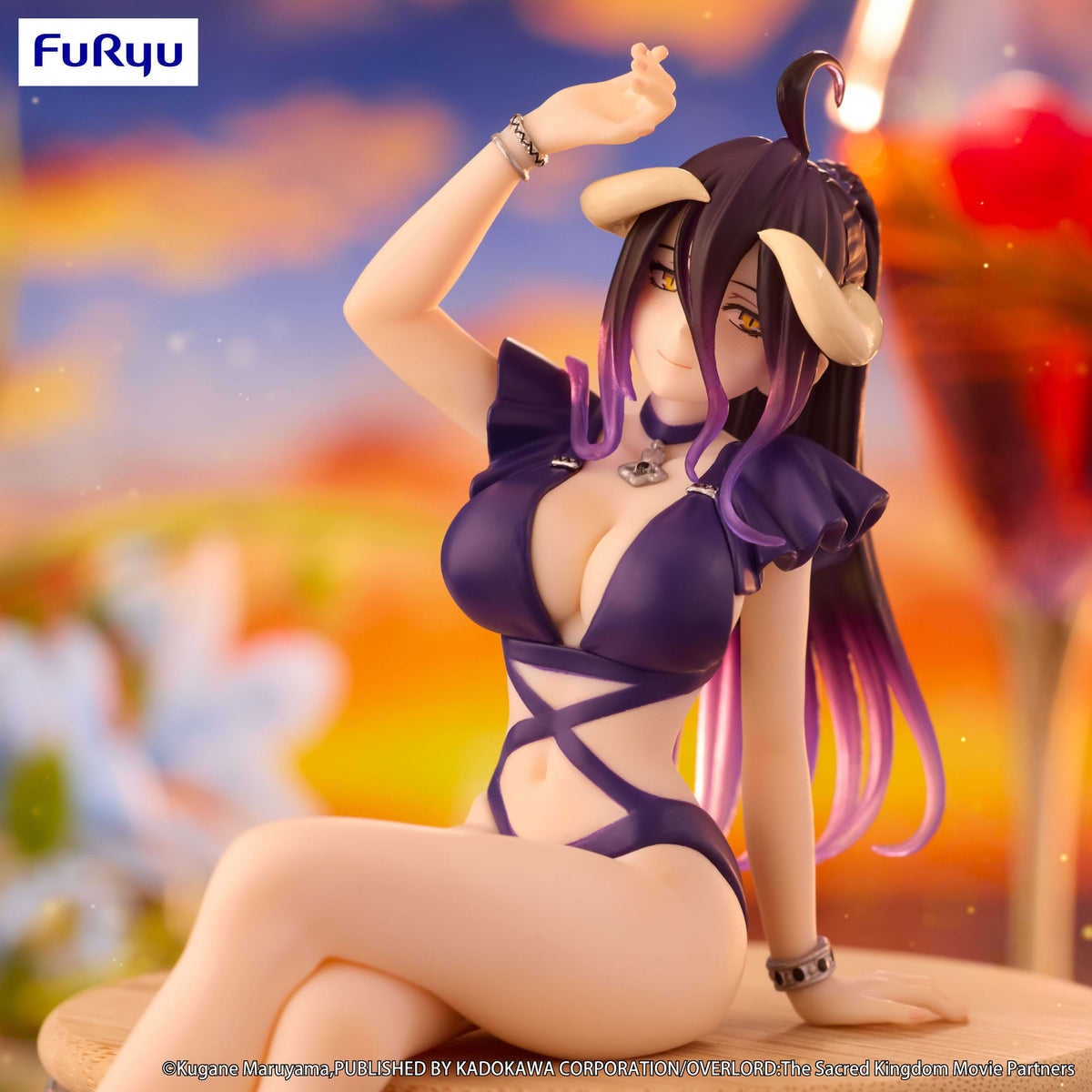 Overlord - Albedo - Swimsuit Dark Purple Color Noodle Stopper Figur Furyu)