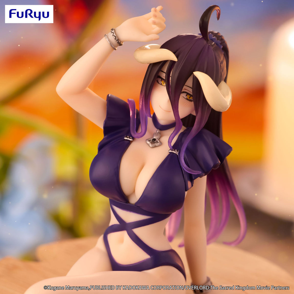 Overlord - Albedo - Swimsuit Dark Purple Color Noodle Stopper Figur Furyu)