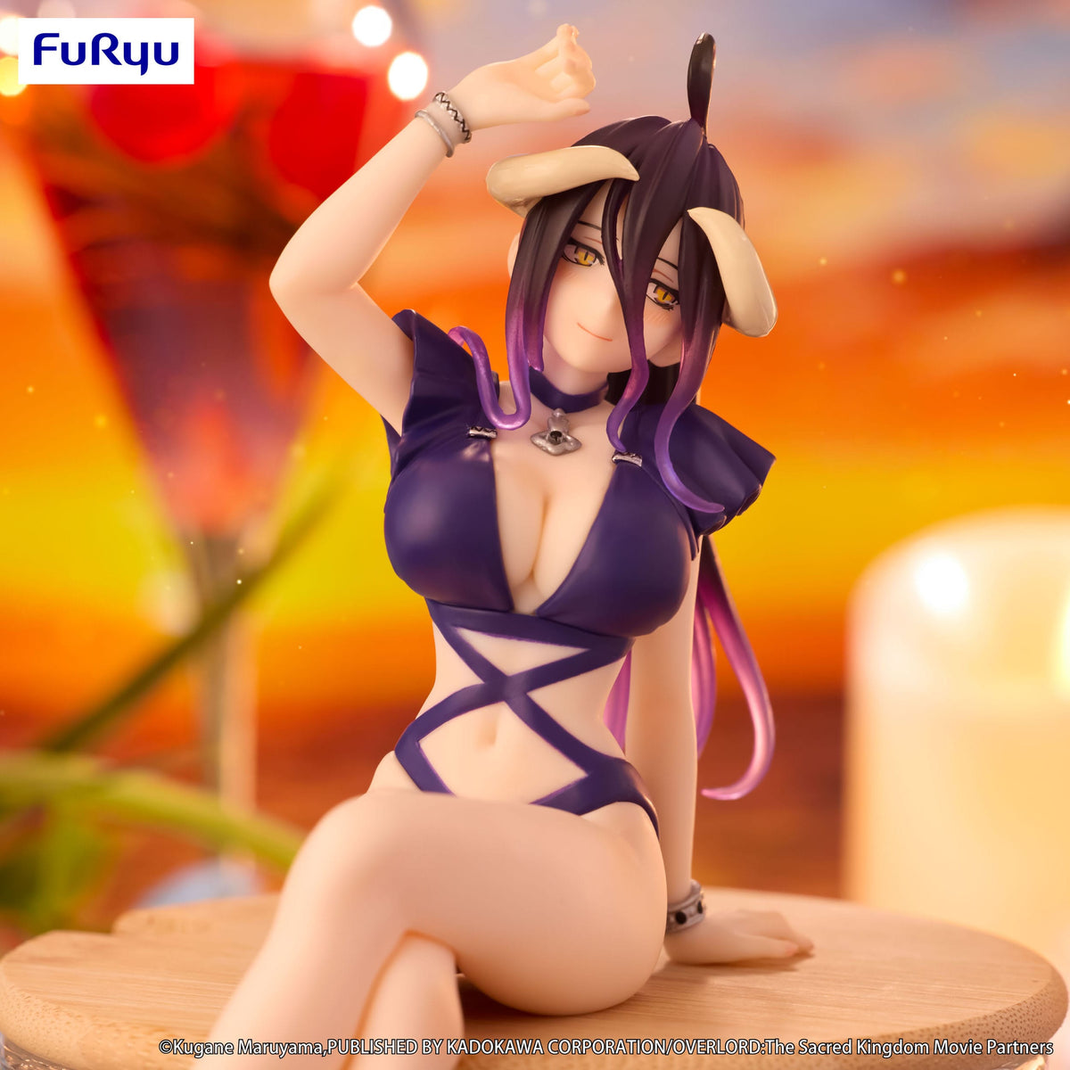 Overlord - Albedo - Swimsuit Dark Purple Color Noodle Stopper Figur Furyu)