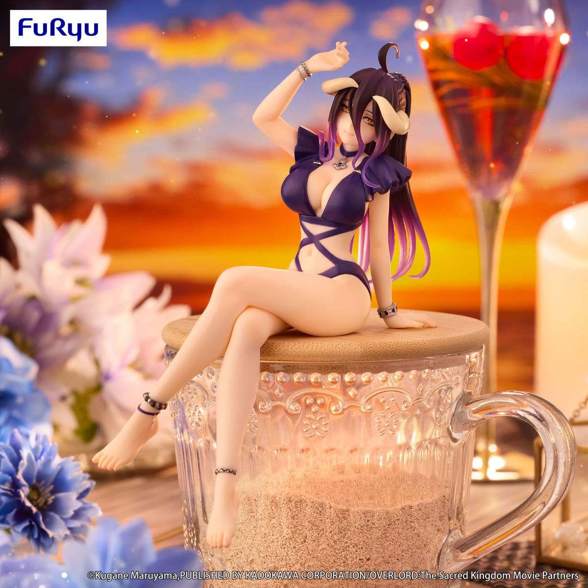 Overlord - Albedo - Swimsuit Dark Purple Color Noodle Stopper Figur Furyu)