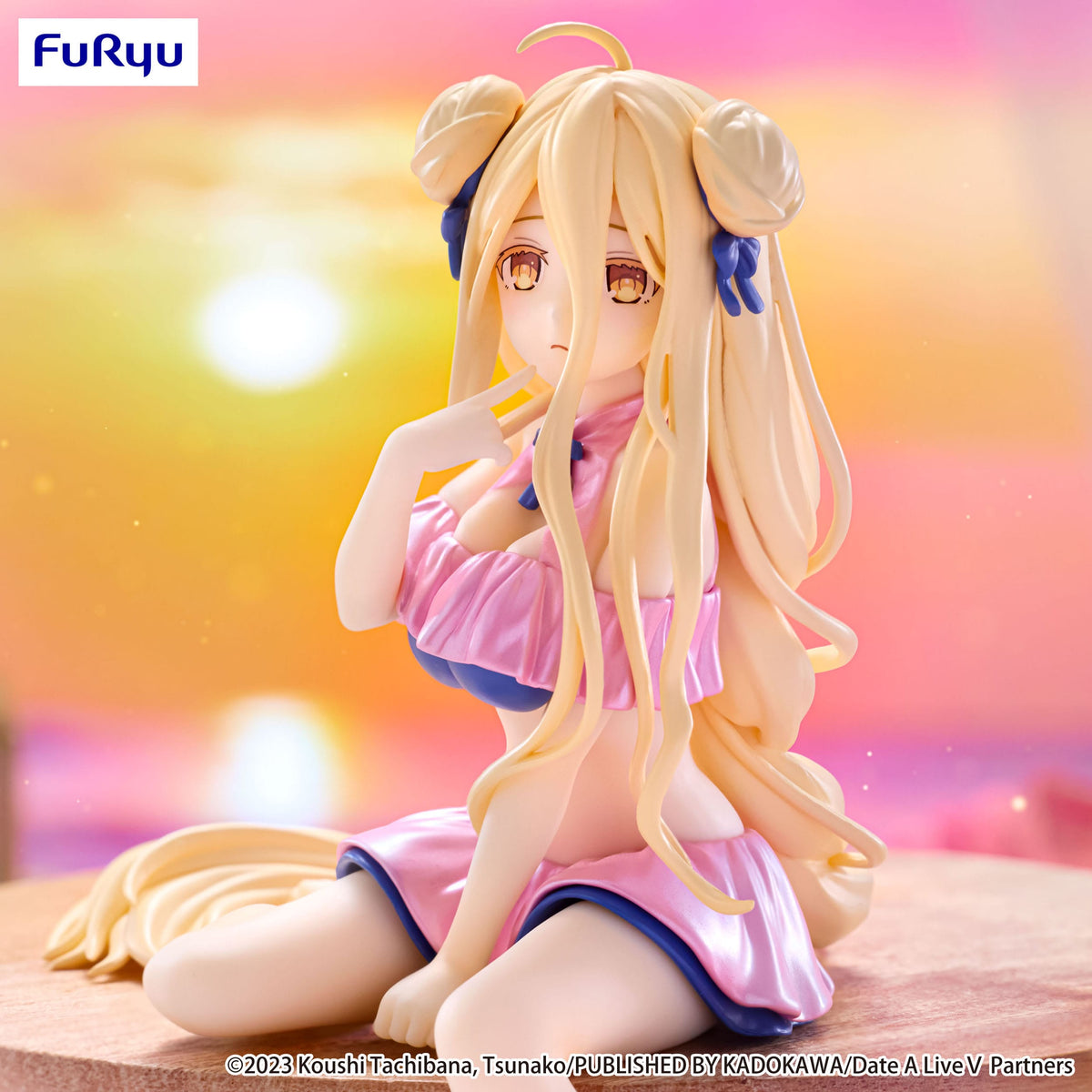 Date A Live V - Mukuro Hoshimiya - Swimsuit Pastel Pink Color - Noodle Stopper Figur (Furyu)