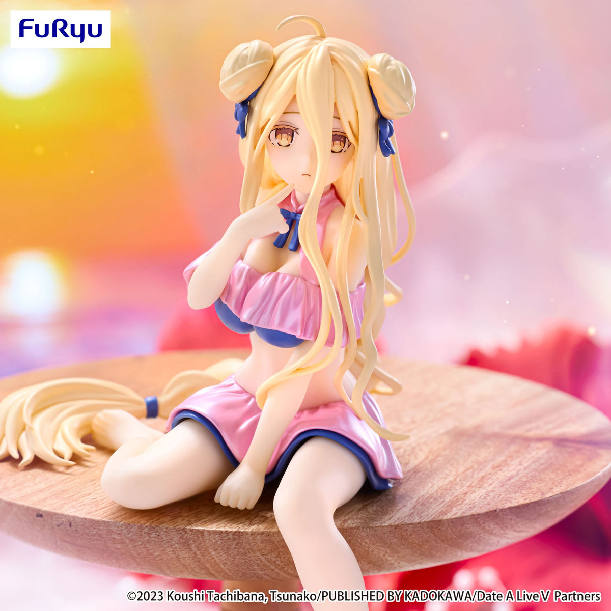 Date A Live V - Mukuro Hoshimiya - Swimsuit Pastel Pink Color - Noodle Stopper Figur (Furyu)
