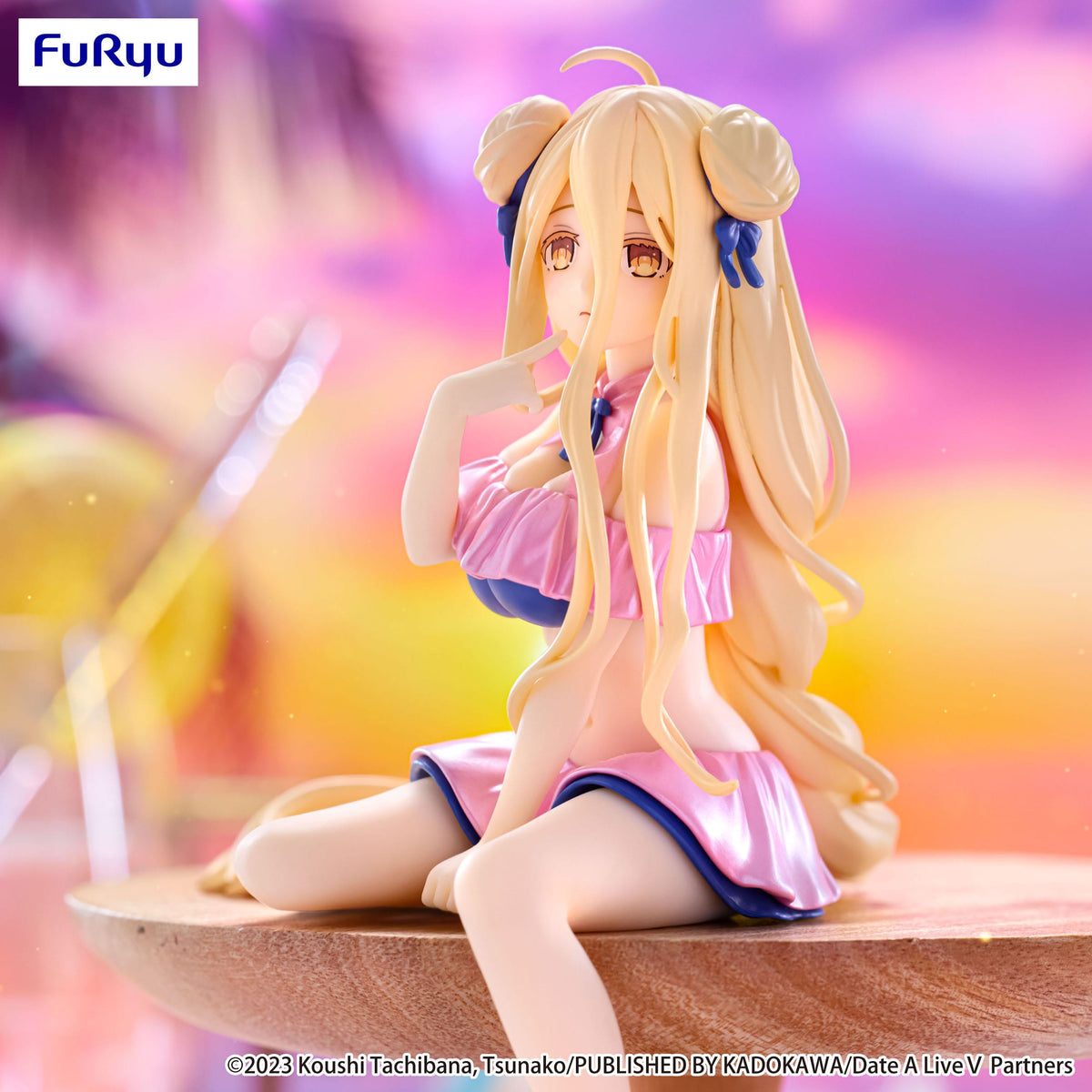 Date A Live V - Mukuro Hoshimiya - Swimsuit Pastel Pink Color - Noodle Stopper Figur (Furyu)